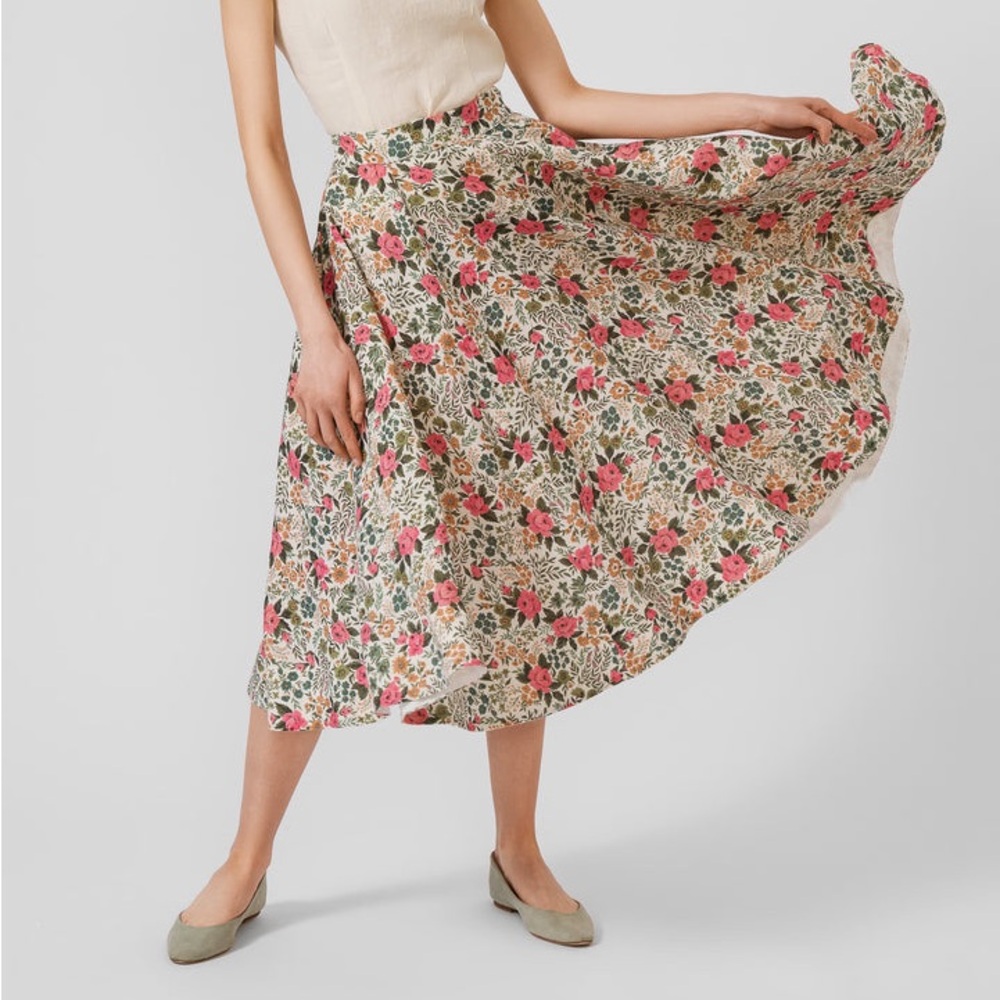 Son de Flor Classic Circle Skirt | Cottage Garden | Size M